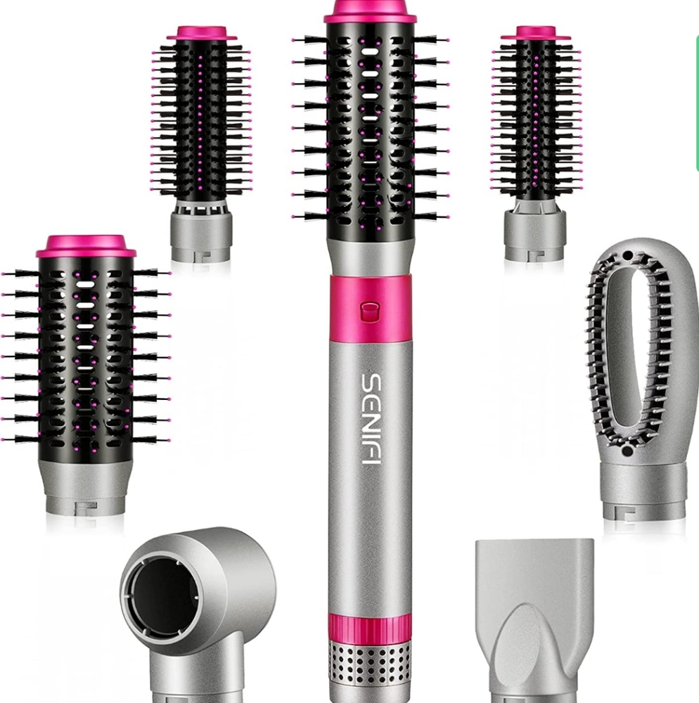 6-in-1 Hair Dryer Brush with Attachments